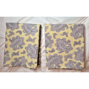Lauren Ralph Lauren Studio Pillowcases Set of 2 Yellow Paisley Standard Size